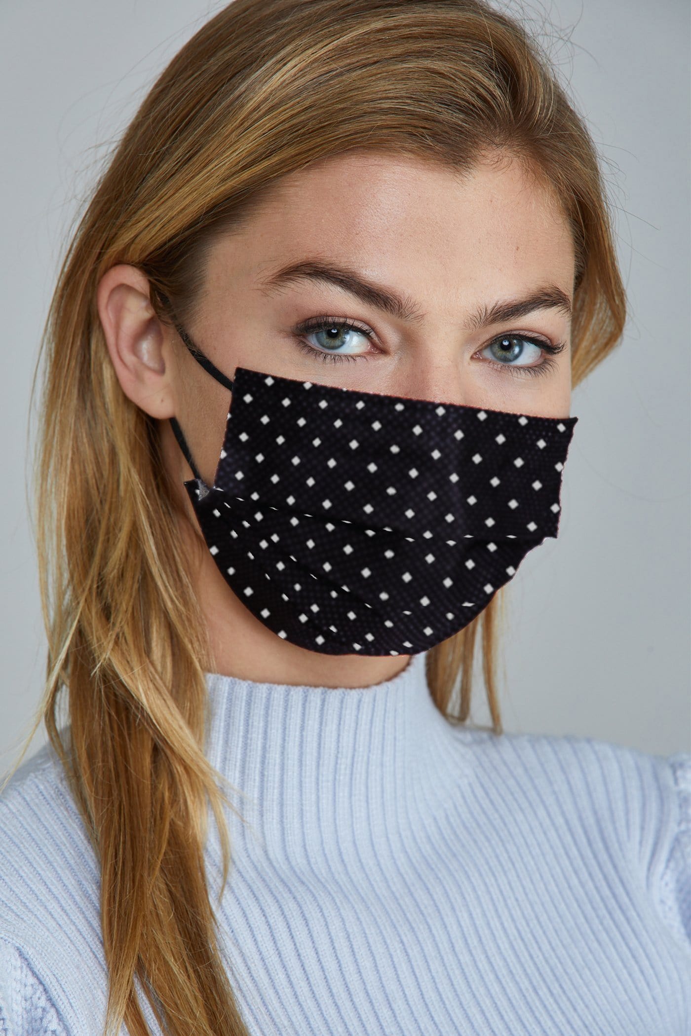 Front View of the MASKC™ Diamond Dots Face Mask